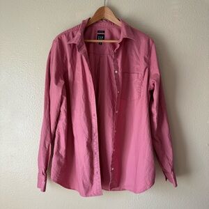 ❇️GAP Perfect Pink Cotton Button-Up Shirt 2 for $22❇️